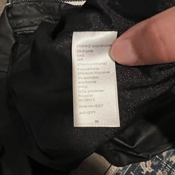 Naked Wardrobe Crop Faux Leather Jacket M - Picture 9 of 12